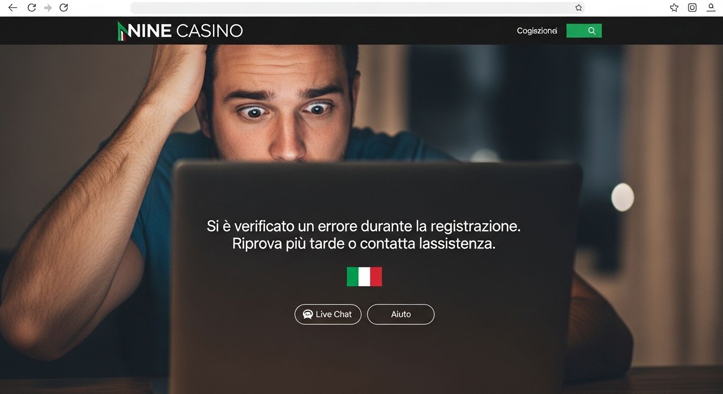 Risoluzione dei problemi di registrazione create casino account